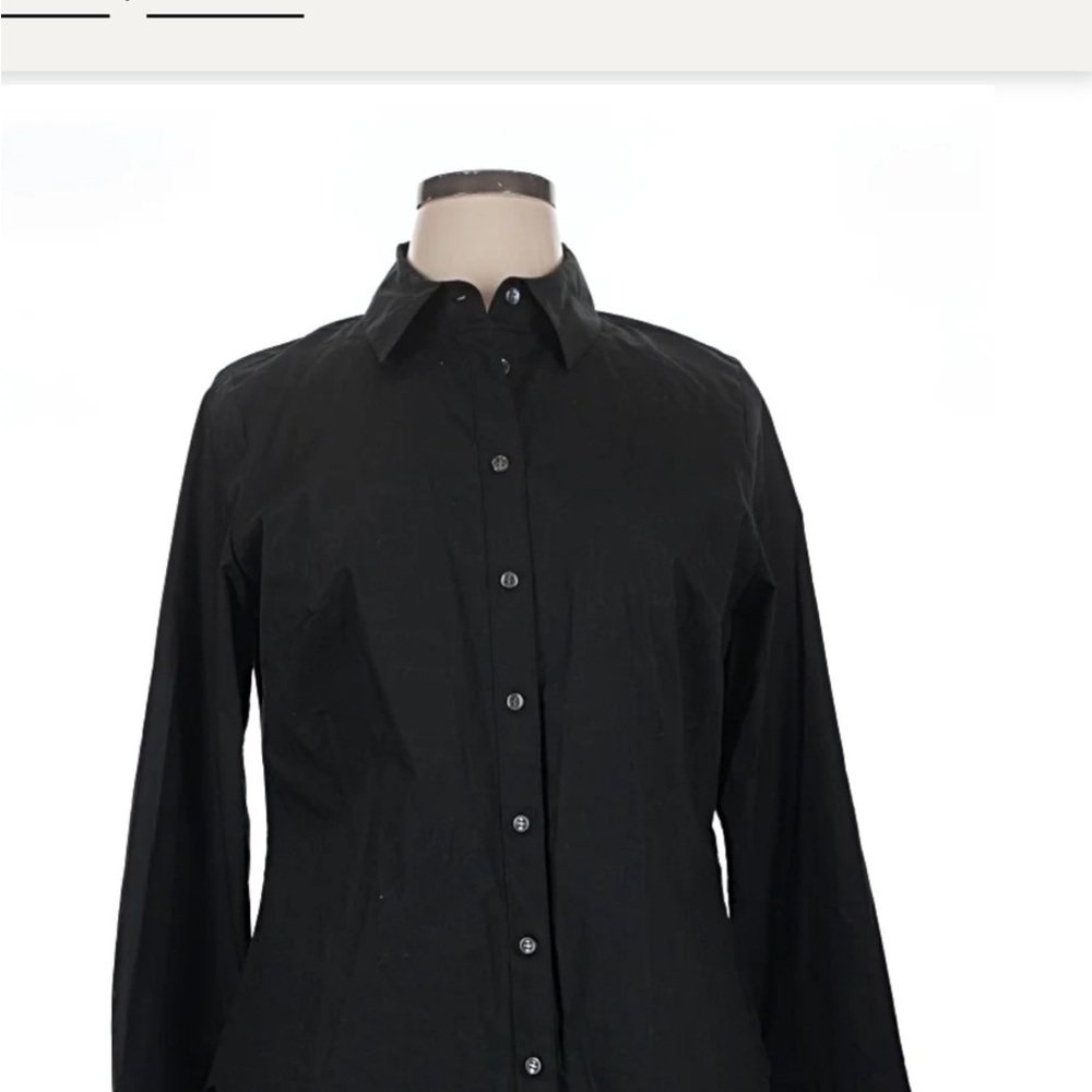 Banana Republic 16 Like New Black Button Down Shirt
